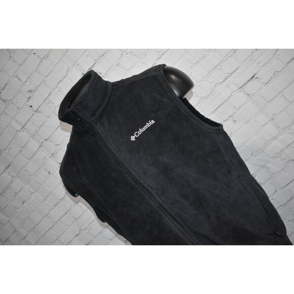 Columbia Soft Fleece Jacket Vest Mens Size Large Camping Hiking Polyester Zip - Picture 6 of 6